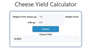 Cheese Yield Calculator