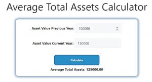 Average Total Assets Calculator