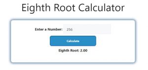 Eighth Root Calculator