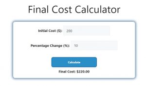 Final Cost Calculator