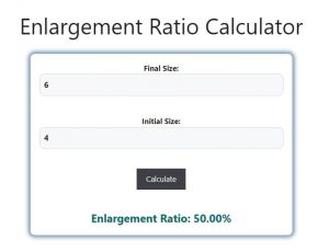 Enlargement Ratio Calculator