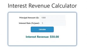 Interest Revenue Calculator