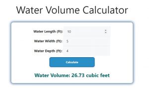 Water Volume Calculator