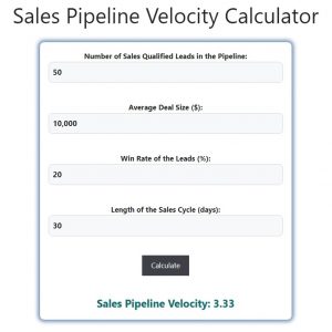 Sales Pipeline Velocity Calculator