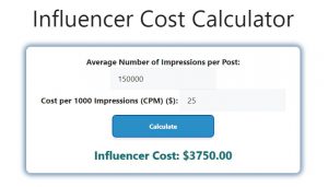 Influencer Cost Calculator