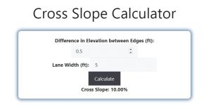 Cross Slope Calculator