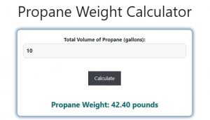 Propane Weight Calculator