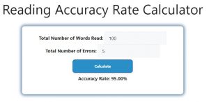 Reading Accuracy Rate Calculator