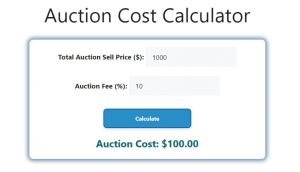 Auction Cost Calculator