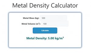 Metal Density Calculator