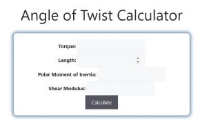 Angle of Twist Calculator