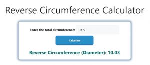 Reverse Circumference Calculator