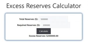 Excess Reserves Calculator