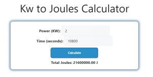 Kw to Joules Calculator