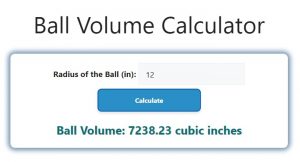 Ball Volume Calculator