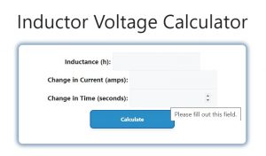 Inductor Voltage Calculator