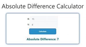 Absolute Difference Calculator