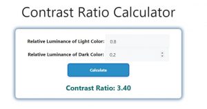 Contrast Ratio Calculator