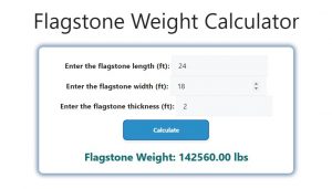 Flagstone Weight Calculator