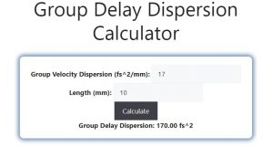 Group Delay Dispersion Calculator