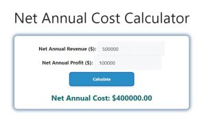 Net Annual Cost Calculator