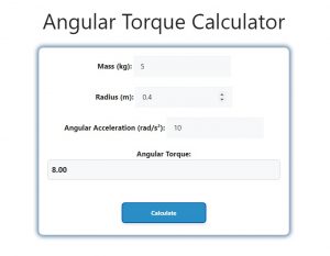 Angular Torque Calculator