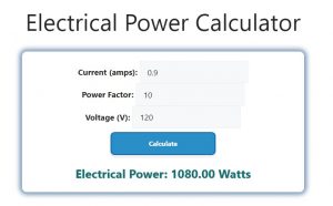 Electrical Power Calculator