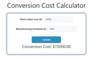 Conversion Cost Calculator