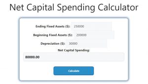 Net Capital Spending Calculator