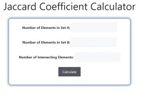 Jaccard Coefficient Calculator