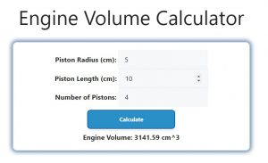 Engine Volume Calculator