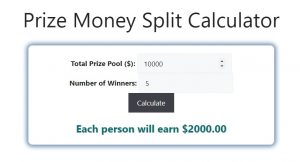 Prize Money Split Calculator