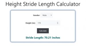 Height Stride Length Calculator