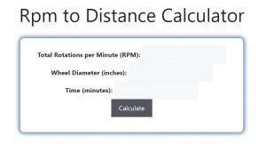 Rpm to Distance Calculator