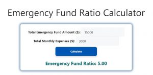 Emergency Fund Ratio Calculator