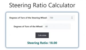 Steering Ratio Calculator