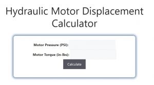 Hydraulic Motor Displacement Calculator