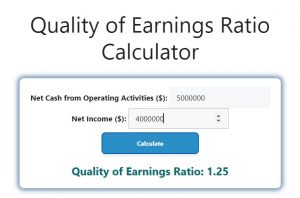 Quality of Earnings Ratio Calculator