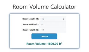 Room Volume Calculator