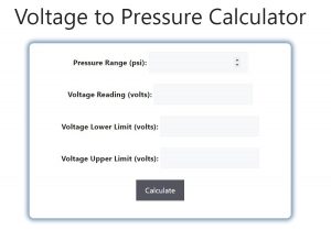 Voltage to Pressure Calculator