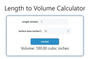 Length to Volume Calculator