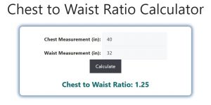 Chest to Waist Ratio Calculator