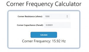 Corner Frequency Calculator