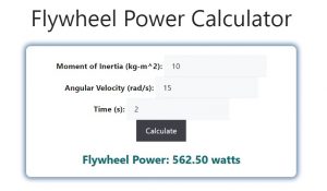 Flywheel Power Calculator