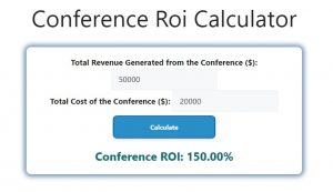 Conference Roi Calculator