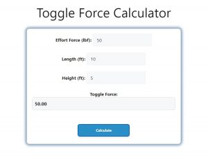 Toggle Force Calculator