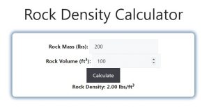 Rock Density Calculator