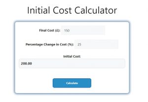 Initial Cost Calculator