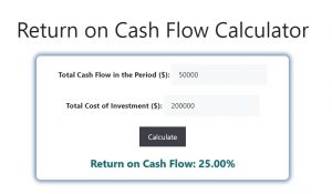 Return on Cash Flow Calculator