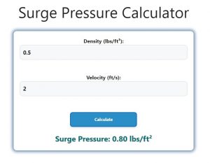 Surge Pressure Calculator